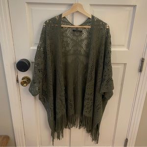 Free People Do Everything In Love Crochet Kimono Sweater